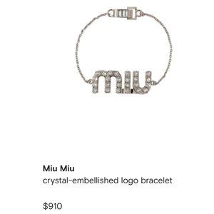 99% NEW MIUMIU BRACELET, WITH FULL PACKAGING